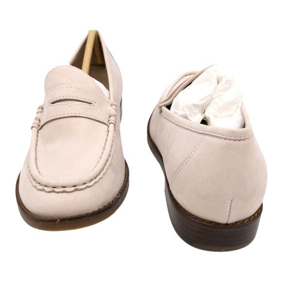 New Vionic Light Pink Waverly Nubuck Leather Orthotic Slip On Penny Loafers 5 - Picture 7 of 11